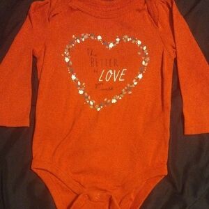 Red Long Sleeve Baby Onesie​​